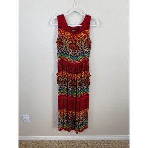 Bila Womens Sleeveless Boho Maxi Dress S Multicolor India Rayon Vintage Mandala